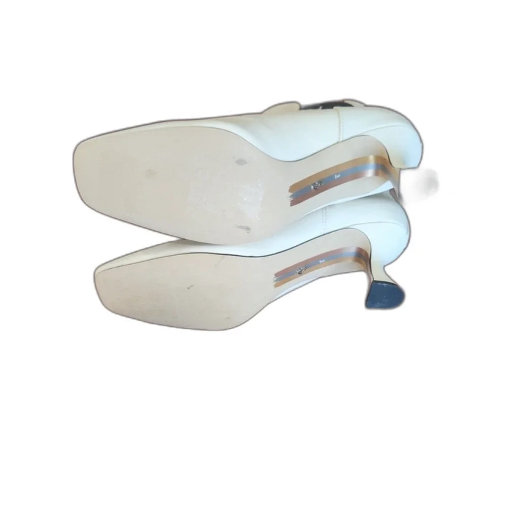 Sam Edelman Lani Leather Chelsea Boots, Ivory, Size 8